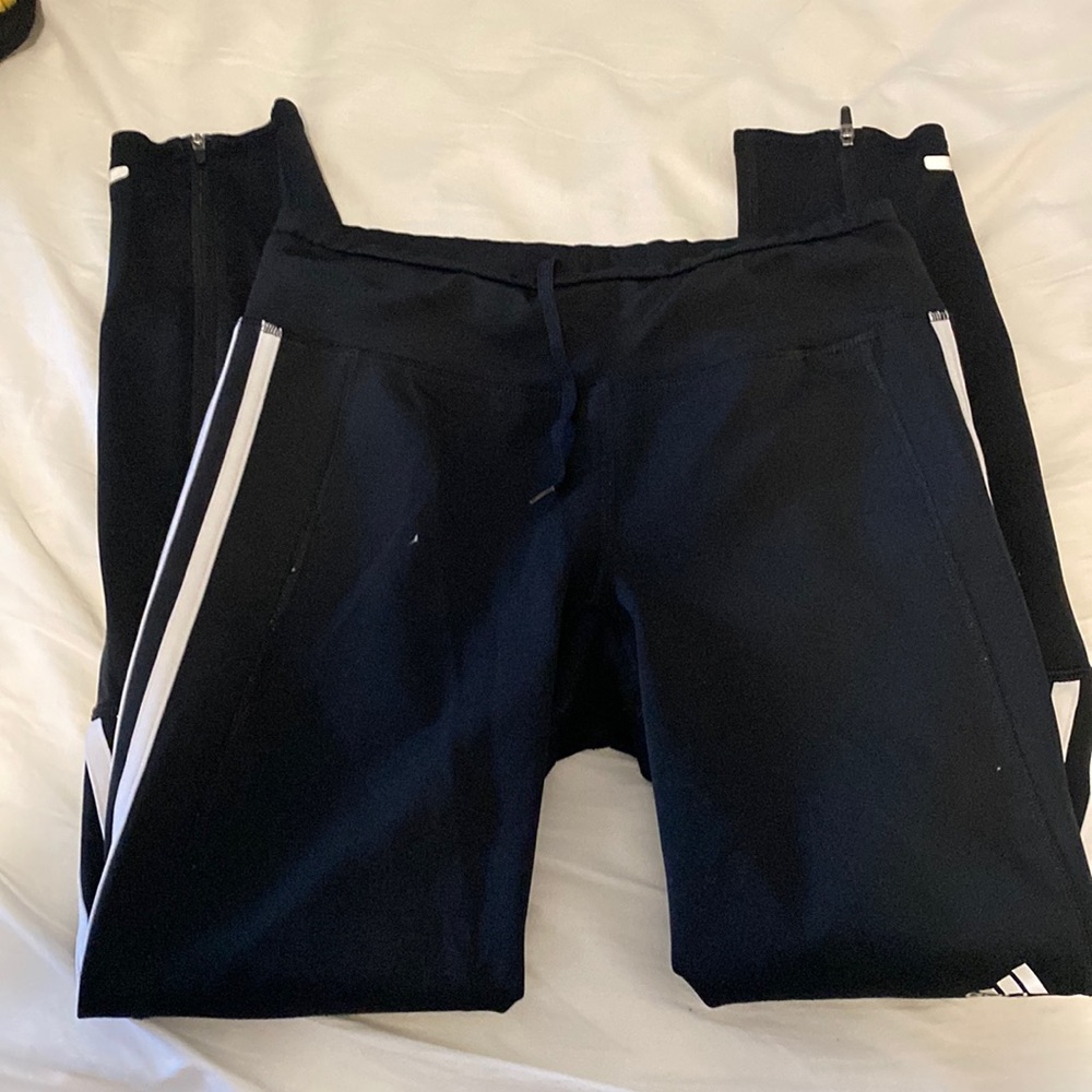 Adidas Climate Black leggings with zipper and adjustable waistband